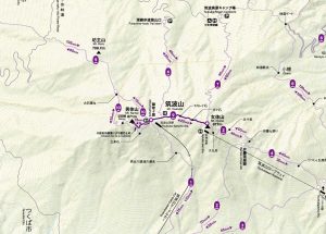 山頂連絡路コースマップ