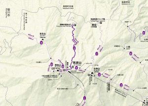 深峰歩道（首都圏自然歩道線）コースマップ